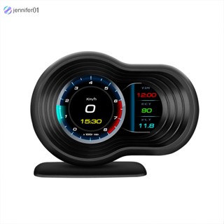 Jen F9 เครื่องวัดระยะทางดิจิทัล หน้าจออัตโนมัติ OBD2+GPS สําหรับรถยนต์