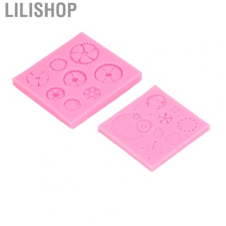 Lilishop Cogs Fondant Mold  Gears Cake Silicone Mold 2Pcs  for Rice Balls