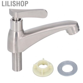 Lilishop Bathroom Faucet Cold Water  304 Stainless Steel Easy Install Single Cold Faucet Effortless Flow Control  for Kitchen