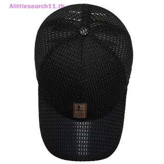 Alittlesearch11 หมวกเบสบอล ผ้าตาข่าย ระบายอากาศ สีพื้น สไตล์ฮิปฮอป สําหรับผู้ชาย