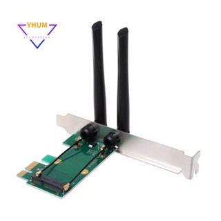 การ์ดไร้สาย WiFi Mini PCI-E Express ไปยังอะแดปเตอร์ PCI-E พร…