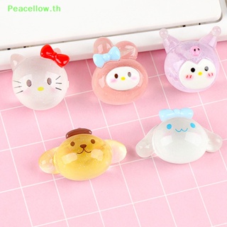 Peacellow จี้เรซิ่น รูปการ์ตูนสุนัขน่ารัก 3D เรืองแสง แฮนด์เมด DIY อุปกรณ์เสริม สําหรับห้อยโทรศัพท์มือถือ 5 ชิ้น