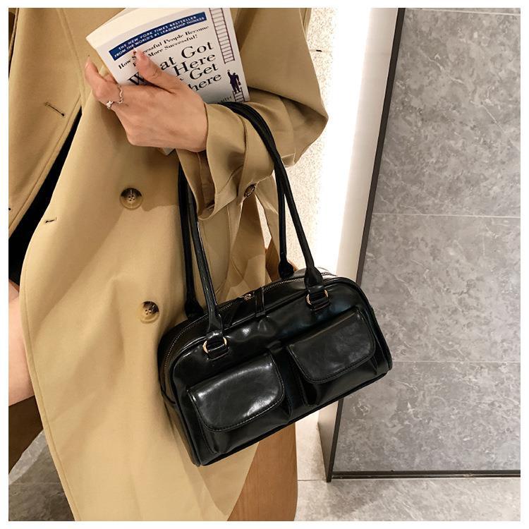 กระเป๋าถือ จุของได้เยอะ มีซิป bag กระเป๋าผู้หญิง สไตล์เกาหลี ความจุสูง handbag
