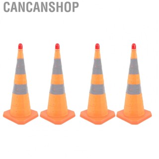 Cancanshop Road Cones  Multipurpose Safety Cones 28in Collapsible 4Pcs with Light for Driving Practice