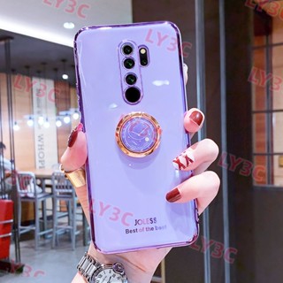 เคสโทรศัพท์มือถือ ชุบไฟฟ้า กันกระแทก พร้อมแหวนขาตั้ง สําหรับ Xiaomi Redmi 9C 9A 9i 9 8A 8 NOTE 8 10 PRO 4G 11 LITE 11Lite