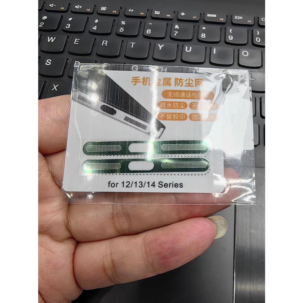 สติกเกอร์ตาข่ายโลหะ ป้องกันฝุ่น ชุบไฟฟ้า สําหรับติดลําโพงโทรศัพท์มือถือ iPhone 15 14 13 12 Pro Max - รูปที่ 3