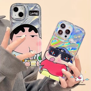 เคสโทรศัพท์มือถือ ลายการ์ตูนชินจัง 3D สร้างสรรค์ สําหรับ IPhone 7Plus 11 13 14 12 Pro MAX 8 6 6S Plus X XR XS MAX SE 2020