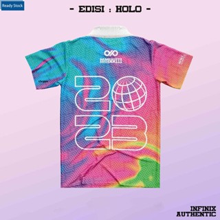 เสื้อกีฬาแขนสั้น ลาย EDISI HOLO ไซซ์ XS - 3XL สไตล์สตรีท