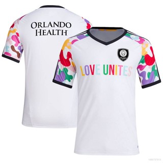 ใหม่ เสื้อยืดกีฬาแขนสั้น ลายทีมชาติฟุตบอล Orlando City SC Jersey Pride พลัสไซซ์ 2023-2024