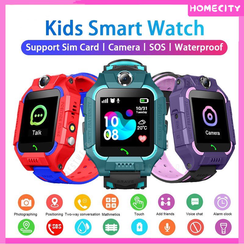 [พร้อม] Q19/q12 Kids Smart Watch หน้าจอสัมผัส Sos Gps Anti-lost Kids Tracker รองรับซิมการ์ดสำหรับ Android Ios