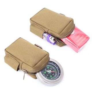  Edc ยุทธวิธี มินิ Molle กระเป๋าเข็มขัด กระเป๋าคาดเอว กุญแจ กระเป๋าสตางค์ 1000D กีฬากลางแจ้ง ทหาร อุปกรณ์เสริม เดินป่า ล่าสัตว์ กระเป๋า