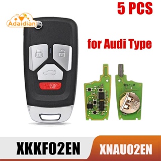 Xhorse XNAU02EN รีโมตกุญแจไร้สาย 4 ปุ่ม สําหรับ Audi Type VVDI 5 ชิ้น ต่อล็อต