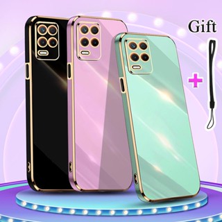 เคสโทรศัพท์ซิลิโคน TPU แบบนิ่ม ชุบไฟฟ้า ขอบตรง สําหรับ Realme 8 5G Realme 9 5G Narzo 30 5G