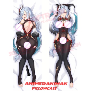 Shenhe Genshin Impact Shen He Dakimakura ปลอกหมอน แบบนิ่ม ลายอนิเมะญี่ปุ่น ขนาด 50x160 ซม. สําหรับโซฟา เตียง DK4586