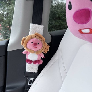 Xiaohongshu Same Style Little Beaver Safety Belt Shoulder Pad Soft Female Anti-Strangulation Neck Decoration Supplies Car Ins Cute X3uC