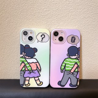 เคสโทรศัพท์มือถือ ซิลิโคนนิ่ม กันกระแทก ลายการ์ตูนน่ารัก สองชั้น สร้างสรรค์ สําหรับ Iphone 14promax 13 12 11 14pro