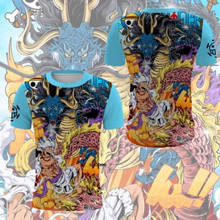 เสื้อยืดแขนสั้น พิมพ์ลาย One Piece สไตล์ใหม่ สําหรับผู้ชาย 2023