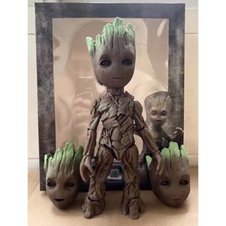 พร้อมส่ง โมเดลฟิกเกอร์ Galaxy Guard groot groot ขยับได้ เปลี่ยนหน้าได้ 24 ชั่วโมง