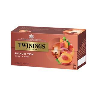 Twinings Peach Flavoured Tea ทไวนิงส์ ชาแต่งกลิ่น รสพีช ชนิดซอง 2 กรัม แพ็ค 25 ซอง