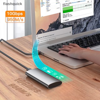 Flashquick เคส M2 NVME SSD 10Gbps กล่อง HDD NVME SSD เป็น USB 3.1 Type-A เป็น Type-C Nice