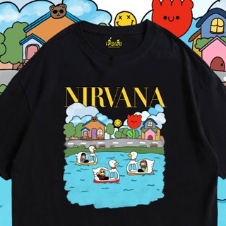 📦พร้อมส่ง  เสื้อ NIRVANA น่ารักๆ ผ้า Cotton 100 % ผ้าSOFT  ระวังร้านจีน T-shirt