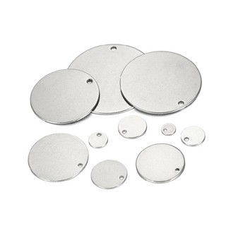 New 20pcs Stainless Steel Stamping Blanks Charms Tag Jewelry Round Coin Tags