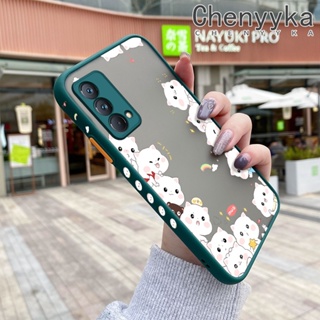 สําหรับ Realme GT Master เคสการ์ตูนแมวน่ารัก ฝ้า บาง ดีไซน์ใหม่ กันกระแทก เคสโทรศัพท์แข็ง แฟชั่น ขอบซิลิโคน เคสป้องกัน