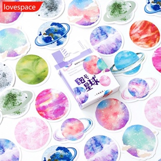 Lovespace สติกเกอร์ฉลาก ลายดวงจันทร์น่ารัก สร้างสรรค์ สําหรับตกแต่งสมุดไดอารี่ เครื่องเขียน DIY F6W4 45 ชิ้น ต่อกล่อง