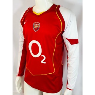 04/05 Arsenal Home เสื้อแขนยาว สไตล์วินเทจ แห้งเร็ว ไซส์ S-XXL สําหรับเล่นกีฬา ฟุตบอล AAA