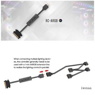 Iwo สายเคเบิลต่อขยาย 1 เป็น 4 6 RGB ARGB 5V 3Pin LED สําหรับแถบไฟ PC