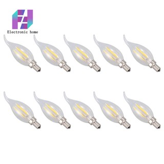 หลอดไฟ LED หรี่แสงได้ E12 4W COB Edison 12.5x3.5 ซม. 10 ชิ้น