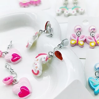 ต่างหูเด็ก แบบหนีบ ลายน่ารัก พร้อมส่งจากไทย