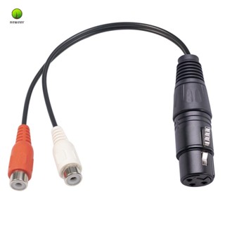 สายเคเบิลแยก XLR เป็น RCA คู่ XLR เป็น RCA Y 3 Pin XLR ตัวเมีย เป็น 2RCA ตัวเมีย 0.2 ม.