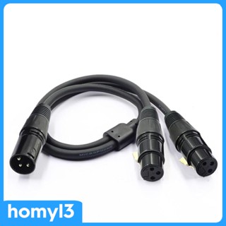 [Homyl3] อะแดปเตอร์สายเคเบิ้ล XLR ตัวผู้ เป็นตัวเมียคู่ XLR Y สําหรับไมโครโฟน