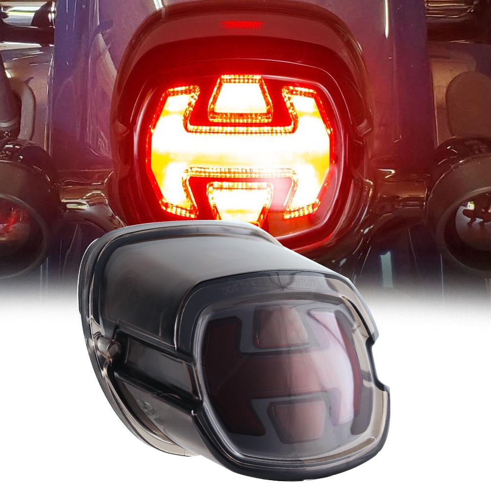 ไฟท้ายรถจักรยานยนต์ LED สําหรับ Harley Sportstser Touring Road King Electra Glide Road Glide Dyna Softail Standard FXS