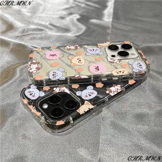 ตุ๊กตาสัตว์น่ารัก Xr13128117/เคสโทรศัพท์ Apple/plussins ใส iPhone14promax เคสนิ่ม สีสันสดใส 4KWL