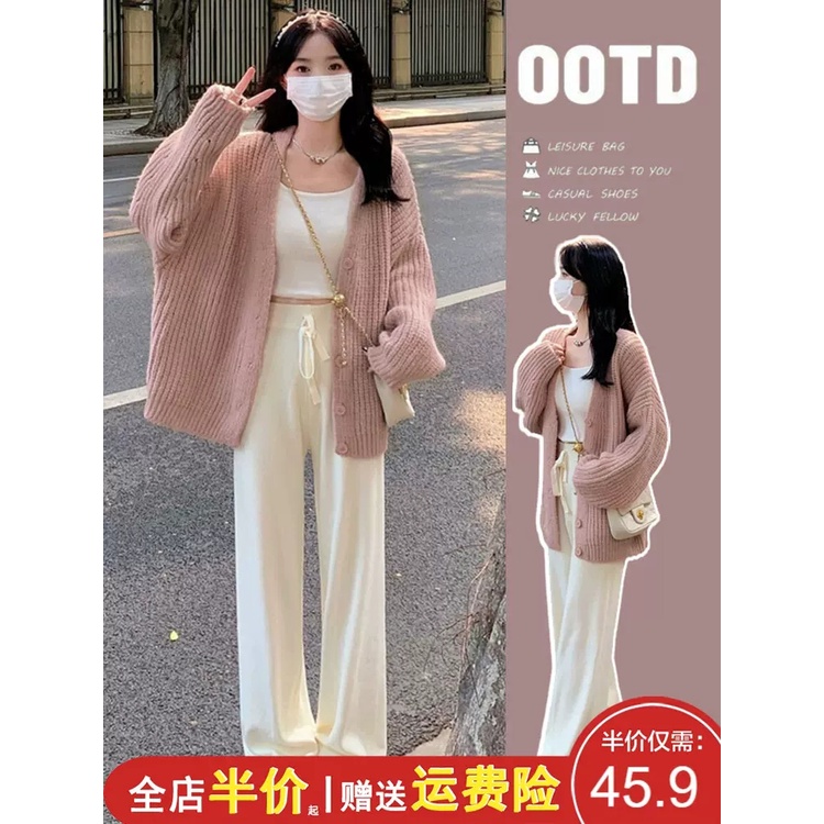Xiao เสื้อกันหนาว ลดอายุ ขนาดเล็ก สไตล์ฤดูใบไม้ผลิ ฤดูร้อน สําหรับผู้หญิง K9VH