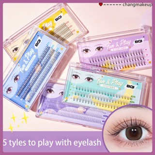 ขนตาปลอม Bqi Natural Fishtail Segmented Sandwich Eyelash Single Cluster V-Shaped Lower Eyelash Simulation Fairy Hair cod