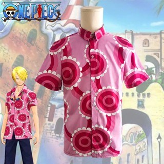 เสื้อเชิ้ตคอสเพลย์ One Piece Sanji แขนสั้น ลําลอง แฟชั่นสําหรับสตรี