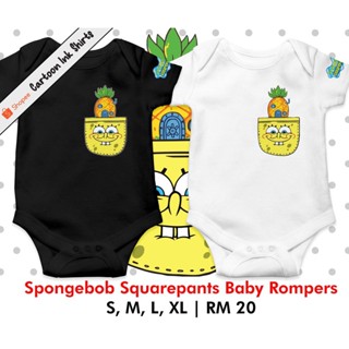 ชุดรอมเปอร์เด็กทารก [BAJU BAYI] (UNISEX) - กางเกงสปอนจ์บ็อบ (ตัวละครสปอนจ็อบ) KBEI