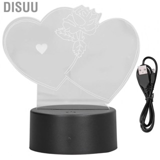 Disuu 3D Love Lamp Adjust Seven Colors Design Touch Control USB Or  Powe HOT