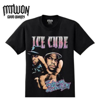 T-shirt  Distro เสื้อยืดผ้าฝ้าย แขนสั้น พิมพ์ลาย ICE CUBE rapp hiphop legend สีดํา โอเวอร์ไซซ์ สําหรับผู้ชาย ผู้หญิง วัย