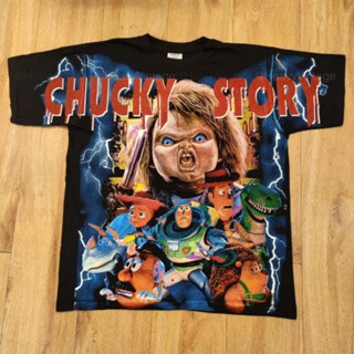 CHUCKY VS TOY STORY MOVIE BOOTLEG OVERPRINT เสื้อลายหนัง เสื้อลายการ์ตูน