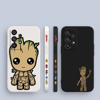 เคสโทรศัพท์มือถือ พิมพ์ลายการ์ตูน Marvel Baby Groot มีลายด้านข้าง สําหรับ Samsung Galaxy A90 A80 A73 A72 A71 A70 A60 A54 A53 A52 A51 A50 A30 S A42 A40 A34 A33 A32 A32 A31 A30 A24 A23 5G