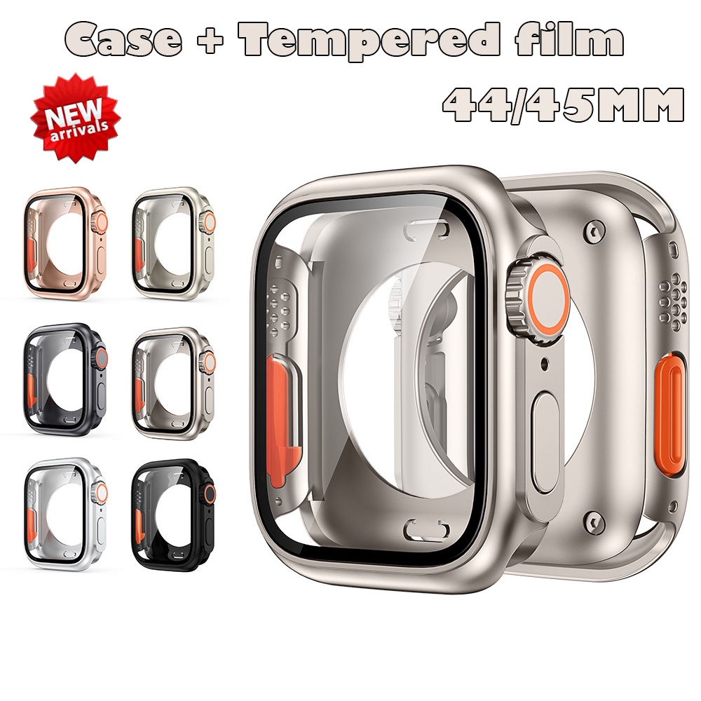 เคสกันชนหน้า หลัง PC แบบแข็ง สําหรับ Apple Watch 45 มม. 44 มม. 40 มม. 41 มม. iwatch 9 8 7 6 5 4
