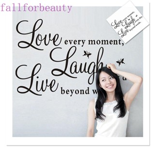 FALLFORBEAUTY สติกเกอร์ไวนิล ลายคําคม แบบลอกออกได้ สไตล์โมเดิร์น สําหรับตกแต่งห้องนั่งเล่น ทุกห้อง