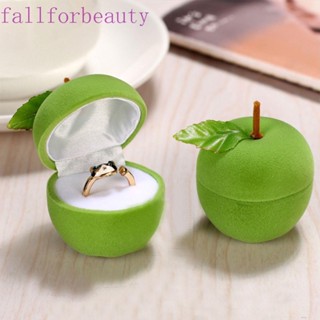 FALLFORBEAUTY กล่องเครื่องประดับ ต่างหู จี้รูปแอปเปิ้ล