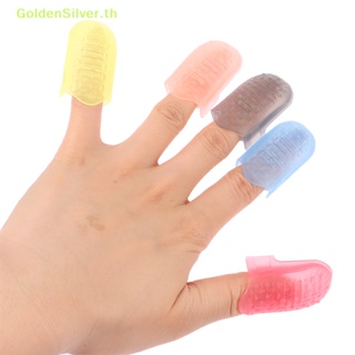 Goldensilver คลิปหนีบเล็บปลอม พลาสติก สีเงิน สําหรับล้างเล็บเจล UV 5 ชิ้น