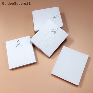 Goldensquare กิ๊บติดผม กระดาษแข็ง ประดับโบว์ สีขาว 50 ชิ้น