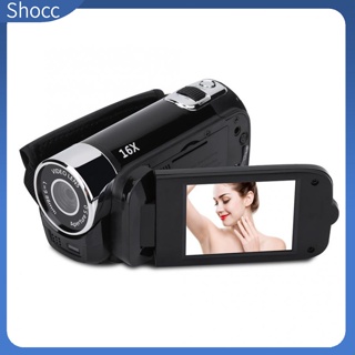 Shocc กล้องบันทึกวิดีโอดิจิทัล 1080p Full Hd 16MP DV หน้าจอหมุนได้ 270 องศา ซูมได้ 16x